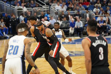 Orlando Magic, 2 Mart 2020 tarihinde Orlando Florida 'daki Amway Center' da Portland Trailblazers 'a ev sahipliği yaptı. Fotoğraf: Marty Jean-Louis