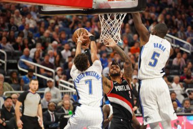 Orlando Magic, 2 Mart 2020 tarihinde Orlando Florida 'daki Amway Center' da Portland Trailblazers 'a ev sahipliği yaptı. Fotoğraf: Marty Jean-Louis