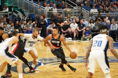 Orlando Magic, 2 Mart 2020 tarihinde Orlando Florida 'daki Amway Center' da Portland Trailblazers 'a ev sahipliği yaptı. Fotoğraf: Marty Jean-Louis