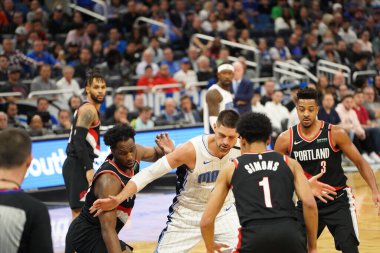 Orlando Magic, 2 Mart 2020 tarihinde Orlando Florida 'daki Amway Center' da Portland Trailblazers 'a ev sahipliği yaptı. Fotoğraf: Marty Jean-Louis