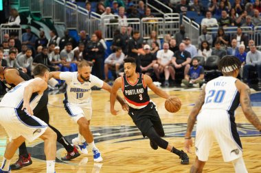 Orlando Magic, 2 Mart 2020 tarihinde Orlando Florida 'daki Amway Center' da Portland Trailblazers 'a ev sahipliği yaptı. Fotoğraf: Marty Jean-Louis