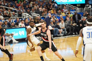 Orlando Magic, 2 Mart 2020 tarihinde Orlando Florida 'daki Amway Center' da Portland Trailblazers 'a ev sahipliği yaptı. Fotoğraf: Marty Jean-Louis