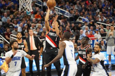 Orlando Magic, 2 Mart 2020 tarihinde Orlando Florida 'daki Amway Center' da Portland Trailblazers 'a ev sahipliği yaptı. Fotoğraf: Marty Jean-Louis