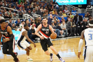 Orlando Magic, 2 Mart 2020 tarihinde Orlando Florida 'daki Amway Center' da Portland Trailblazers 'a ev sahipliği yaptı. Fotoğraf: Marty Jean-Louis