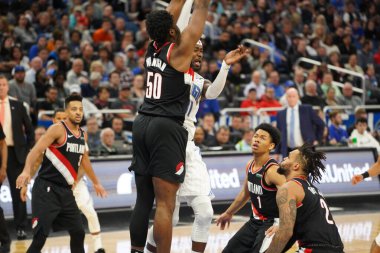 Orlando Magic, 2 Mart 2020 tarihinde Orlando Florida 'daki Amway Center' da Portland Trailblazers 'a ev sahipliği yaptı. Fotoğraf: Marty Jean-Louis