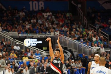 Orlando Magic, 2 Mart 2020 tarihinde Orlando Florida 'daki Amway Center' da Portland Trailblazers 'a ev sahipliği yaptı. Fotoğraf: Marty Jean-Louis