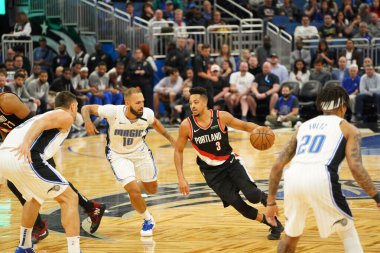 Orlando Magic, 2 Mart 2020 tarihinde Orlando Florida 'daki Amway Center' da Portland Trailblazers 'a ev sahipliği yaptı. Fotoğraf: Marty Jean-Louis