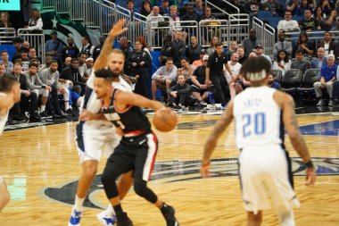 Orlando Magic, 2 Mart 2020 tarihinde Orlando Florida 'daki Amway Center' da Portland Trailblazers 'a ev sahipliği yaptı. Fotoğraf: Marty Jean-Louis