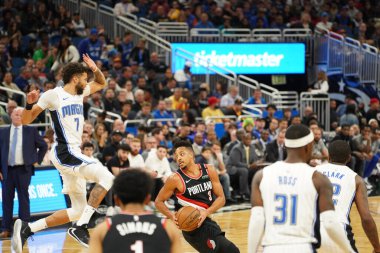 Orlando Magic, 2 Mart 2020 tarihinde Orlando Florida 'daki Amway Center' da Portland Trailblazers 'a ev sahipliği yaptı. Fotoğraf: Marty Jean-Louis