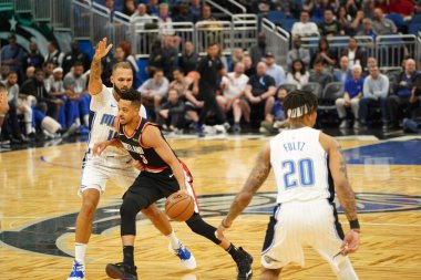 Orlando Magic, 2 Mart 2020 tarihinde Orlando Florida 'daki Amway Center' da Portland Trailblazers 'a ev sahipliği yaptı. Fotoğraf: Marty Jean-Louis