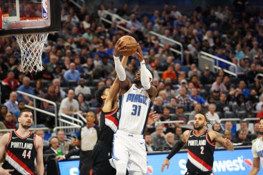 Orlando Magic, 2 Mart 2020 tarihinde Orlando Florida 'daki Amway Center' da Portland Trailblazers 'a ev sahipliği yaptı. Fotoğraf: Marty Jean-Louis
