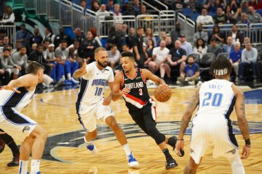 Orlando Magic, 2 Mart 2020 tarihinde Orlando Florida 'daki Amway Center' da Portland Trailblazers 'a ev sahipliği yaptı. Fotoğraf: Marty Jean-Louis