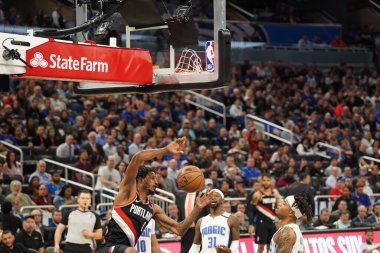 Orlando Magic, 2 Mart 2020 tarihinde Orlando Florida 'daki Amway Center' da Portland Trailblazers 'a ev sahipliği yaptı. Fotoğraf: Marty Jean-Louis