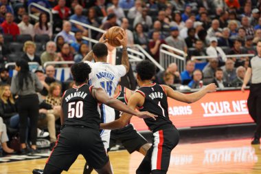 Orlando Magic, 2 Mart 2020 tarihinde Orlando Florida 'daki Amway Center' da Portland Trailblazers 'a ev sahipliği yaptı. Fotoğraf: Marty Jean-Louis