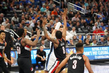 Orlando Magic, 2 Mart 2020 tarihinde Orlando Florida 'daki Amway Center' da Portland Trailblazers 'a ev sahipliği yaptı. Fotoğraf: Marty Jean-Louis