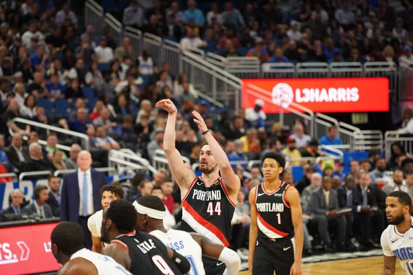 Orlando Magic Φιλοξενεί Portland Trailblazers Στο Amway Center Στο Ορλάντο — Φωτογραφία Αρχείου