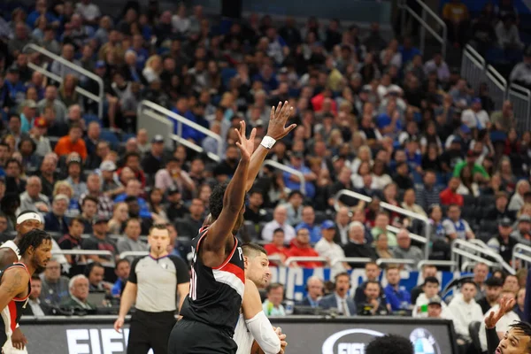 Orlando Magic Värd För Portland Trailblazers Amway Center Orlando Florida — Stockfoto