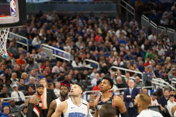 Orlando Magic Ospita Portland Trailblazers All Amway Center Orlando Florida — Foto Stock