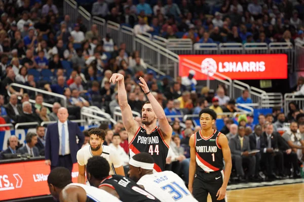 Orlando Magic Φιλοξενεί Portland Trailblazers Στο Amway Center Στο Ορλάντο — Φωτογραφία Αρχείου