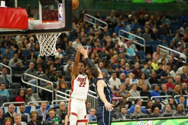 Orlando Magic 1 Şubat 2020 tarihinde Orlando Florida 'daki Amway Center' da Miami Heat 'e ev sahipliği yaptı. Fotoğraf: Marty Jean-Louis