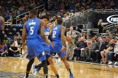 Orlando Magic, 8 Şubat 2020 tarihinde Orlando Florida 'daki Amway' de Milwaukee Bucks 'a ev sahipliği yaptı. Fotoğraf: Marty Jean-Louis