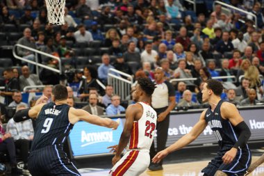 Orlando Magic 1 Şubat 2020 tarihinde Orlando Florida 'daki Amway Center' da Miami Heat 'e ev sahipliği yaptı. Fotoğraf: Marty Jean-Louis