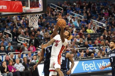 Orlando Magic 1 Şubat 2020 tarihinde Orlando Florida 'daki Amway Center' da Miami Heat 'e ev sahipliği yaptı. Fotoğraf: Marty Jean-Louis