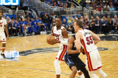 Orlando Magic 1 Şubat 2020 tarihinde Orlando Florida 'daki Amway Center' da Miami Heat 'e ev sahipliği yaptı. Fotoğraf: Marty Jean-Louis