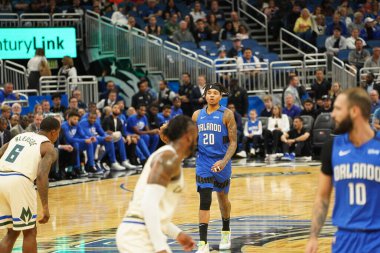 Orlando Magic, 8 Şubat 2020 tarihinde Orlando Florida 'daki Amway' de Milwaukee Bucks 'a ev sahipliği yaptı. Fotoğraf: Marty Jean-Louis