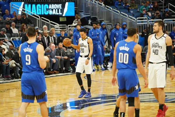 Orlando Magic Φιλοξενεί Clippers Στο Amway Center Στο Ορλάντο Φλόριντα — Φωτογραφία Αρχείου