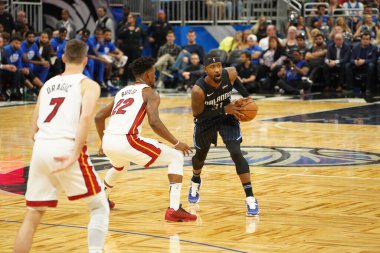 Orlando Magic 1 Şubat 2020 tarihinde Orlando Florida 'daki Amway Center' da Miami Heat 'e ev sahipliği yaptı. Fotoğraf: Marty Jean-Louis