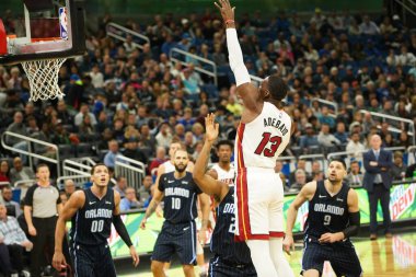 Orlando Magic 1 Şubat 2020 tarihinde Orlando Florida 'daki Amway Center' da Miami Heat 'e ev sahipliği yaptı. Fotoğraf: Marty Jean-Louis