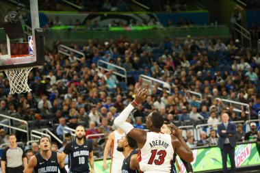 Orlando Magic 1 Şubat 2020 tarihinde Orlando Florida 'daki Amway Center' da Miami Heat 'e ev sahipliği yaptı. Fotoğraf: Marty Jean-Louis