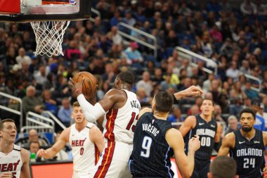 Orlando Magic 1 Şubat 2020 tarihinde Orlando Florida 'daki Amway Center' da Miami Heat 'e ev sahipliği yaptı. Fotoğraf: Marty Jean-Louis