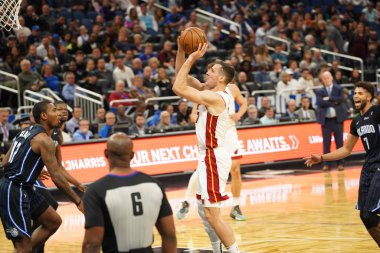 Orlando Magic 1 Şubat 2020 tarihinde Orlando Florida 'daki Amway Center' da Miami Heat 'e ev sahipliği yaptı. Fotoğraf: Marty Jean-Louis