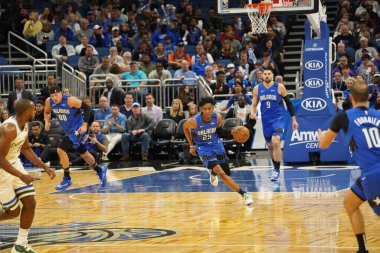 Orlando Magic, 8 Şubat 2020 tarihinde Orlando Florida 'daki Amway' de Milwaukee Bucks 'a ev sahipliği yaptı. Fotoğraf: Marty Jean-Louis