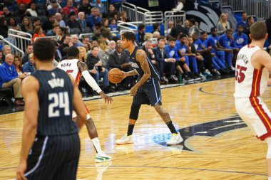 Orlando Magic 1 Şubat 2020 tarihinde Orlando Florida 'daki Amway Center' da Miami Heat 'e ev sahipliği yaptı. Fotoğraf: Marty Jean-Louis