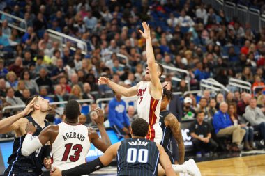Orlando Magic 1 Şubat 2020 tarihinde Orlando Florida 'daki Amway Center' da Miami Heat 'e ev sahipliği yaptı. Fotoğraf: Marty Jean-Louis