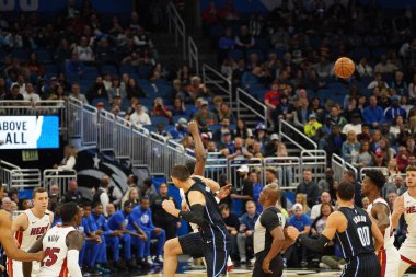 Orlando Magic 1 Şubat 2020 tarihinde Orlando Florida 'daki Amway Center' da Miami Heat 'e ev sahipliği yaptı. Fotoğraf: Marty Jean-Louis