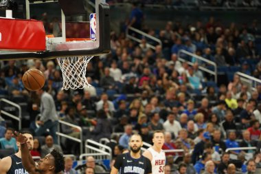 Orlando Magic 1 Şubat 2020 tarihinde Orlando Florida 'daki Amway Center' da Miami Heat 'e ev sahipliği yaptı. Fotoğraf: Marty Jean-Louis