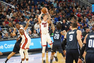 Orlando Magic 1 Şubat 2020 tarihinde Orlando Florida 'daki Amway Center' da Miami Heat 'e ev sahipliği yaptı. Fotoğraf: Marty Jean-Louis