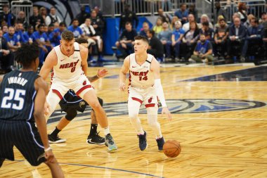 Orlando Magic 1 Şubat 2020 tarihinde Orlando Florida 'daki Amway Center' da Miami Heat 'e ev sahipliği yaptı. Fotoğraf: Marty Jean-Louis