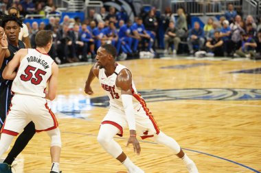 Orlando Magic 1 Şubat 2020 tarihinde Orlando Florida 'daki Amway Center' da Miami Heat 'e ev sahipliği yaptı. Fotoğraf: Marty Jean-Louis