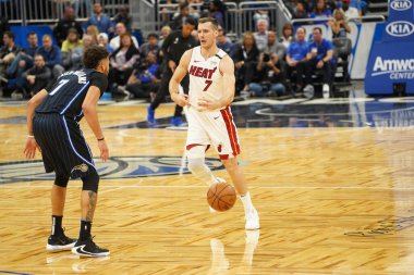 Orlando Magic 1 Şubat 2020 tarihinde Orlando Florida 'daki Amway Center' da Miami Heat 'e ev sahipliği yaptı. Fotoğraf: Marty Jean-Louis