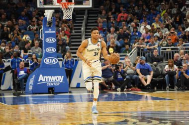 Orlando Magic, 8 Şubat 2020 tarihinde Orlando Florida 'daki Amway' de Milwaukee Bucks 'a ev sahipliği yaptı. Fotoğraf: Marty Jean-Louis