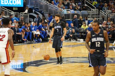 Orlando Magic 1 Şubat 2020 tarihinde Orlando Florida 'daki Amway Center' da Miami Heat 'e ev sahipliği yaptı. Fotoğraf: Marty Jean-Louis
