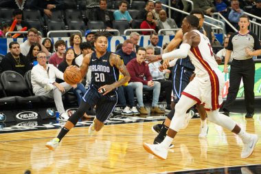 Orlando Magic 1 Şubat 2020 tarihinde Orlando Florida 'daki Amway Center' da Miami Heat 'e ev sahipliği yaptı. Fotoğraf: Marty Jean-Louis