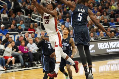 Orlando Magic 1 Şubat 2020 tarihinde Orlando Florida 'daki Amway Center' da Miami Heat 'e ev sahipliği yaptı. Fotoğraf: Marty Jean-Louis