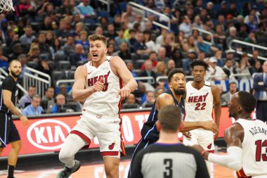 Orlando Magic 1 Şubat 2020 tarihinde Orlando Florida 'daki Amway Center' da Miami Heat 'e ev sahipliği yaptı. Fotoğraf: Marty Jean-Louis