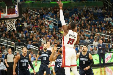 Orlando Magic 1 Şubat 2020 tarihinde Orlando Florida 'daki Amway Center' da Miami Heat 'e ev sahipliği yaptı. Fotoğraf: Marty Jean-Louis